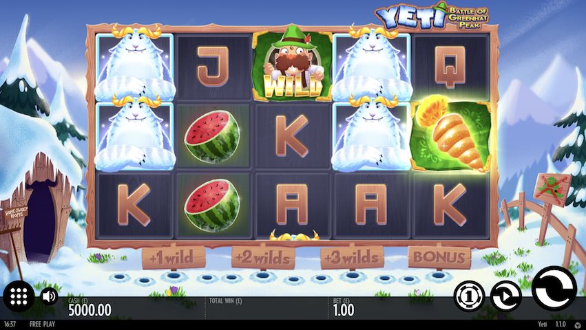Yeti Battle of Greenhat Peak Slot game screenshot