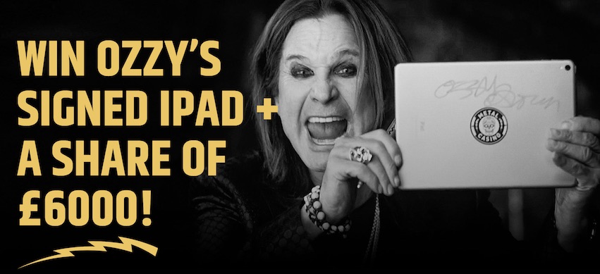Win Ozzy's Signed iPad at Metal Casino